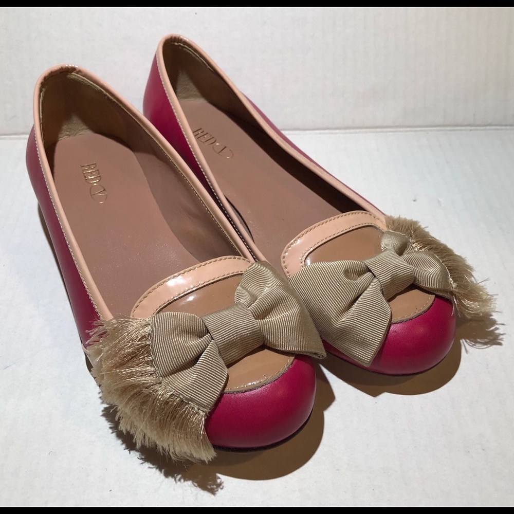 Valentino Red Bow tie Flats Sz 35